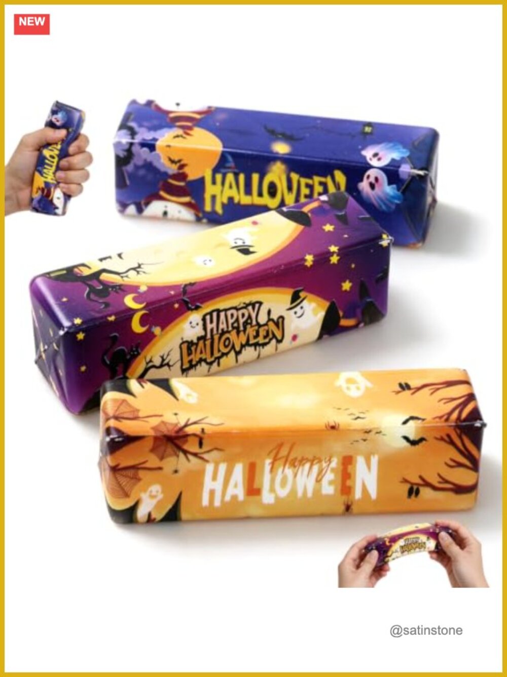 3PC Slow Rising Butter Squeeze Toy Halloween Sensory Fidget PU Anxiety Relief
